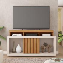 Rack para TV até 55 Polegadas MDF 136,2cm Frisos Decorativos Valença