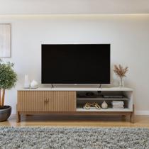 Rack para TV até 55 Polegadas MDF 164,5cm Frisado Ouro Preto