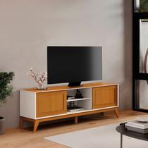 Rack para TV até 55 Polegadas MDF 180cm Porta Deslizante King Bege Off White/Cedro Rack para TV até 55 Polegadas MDF 180cm Porta Deslizante King Bege Off White/Cedro