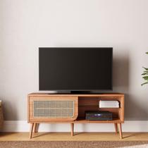 Rack para TV até 55 Polegadas Retrô com Pés 1 Porta Correr 100% MDF Rack para TV até 55 Polegadas Retrô com Pés 1 Porta Correr 100% MDF