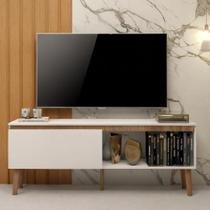 Rack Para Tv Ate 55 Polegadas Retro Cor Branco 1 Porta Rack Para Tv Ate 55 Polegadas Retro Cor Branco 1 Porta