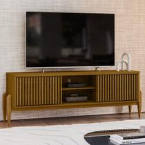 Rack para TV Até 55 Polegadas Sereno 2 Portas 1 Prateleira Cedro - Olivar Móveis