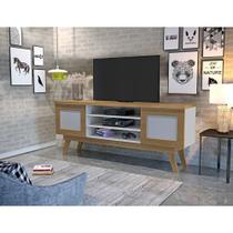 Rack para Tv ate 60" Cinamomo/Off White Detroit Valde Moveis