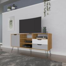 Rack para TV até 60- Polegadas 1 Porta 2 Gavetas Pés Retrô Estocolmo Rack para TV até 60- Polegadas 1 Porta 2 Gavetas Pés Retrô Estocolmo