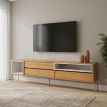 Rack para TV até 60 Polegadas 100% MDF 224cm Metálicos Florença