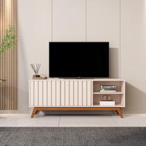 Rack para TV até 60 Polegadas 140cm 100% MDF Pés Madeira Maciça