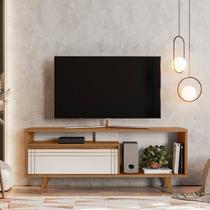 Rack para TV até 60 Polegadas 163,4cm NT1315 Porta Basculante Frisado Marrom Rack para TV até 60 Polegadas 163,4cm NT1315 Porta Basculante Frisado Marrom
