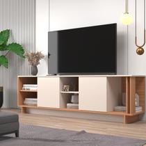 Rack para TV até 60 Polegadas 180cm Los Angeles Marrom Freijó/Off White