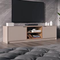 Rack para TV Até 60 Polegadas 2070 2 Portas Fume/Montana - Quiditá Móveis Rack para TV Até 60 Polegadas 2070 2 Portas Fume/Montana - Quiditá Móveis