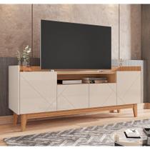 Rack para TV até 60 Polegadas 4 Portas 1 Nicho Off White e Noce Adria