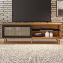 Rack para TV Até 60 Polegadas Argos 1 Porta Freijó Trend/Preto - Pnr Móveis Rack para TV Até 60 Polegadas Argos 1 Porta Freijó Trend/Preto - Pnr Móveis