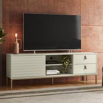 Rack para TV Até 60 Polegadas Industrial Anubis Off White - Pnr Móveis Rack para TV Até 60 Polegadas Industrial Anubis Off White - Pnr Móveis