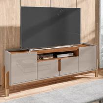 Rack para TV Até 60 Polegadas Lizz 4 Portas Off White/Cedro - Casa D Rack para TV Até 60 Polegadas Lizz 4 Portas Off White/Cedro - Casa D