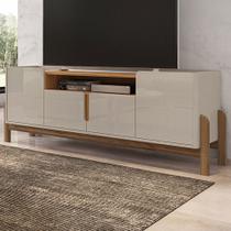 Rack para TV Até 60 Polegadas Manchester 4 Portas Off White/Cedro 011080 - Pnr Móveis