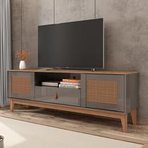 Rack para TV até 60 Polegadas MDF 160cm Pés em Madeira Maciça Esmeralda Versátile