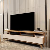Rack para TV até 60 Polegadas MDF 180cm Pés em Madeira Maciça Vivare
