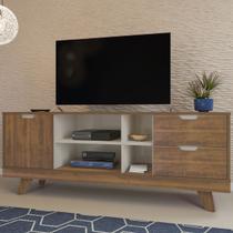 Rack para TV Até 60 Polegadas Michigan 1 Porta 2 Gavetas Pinho/Off White - Artely