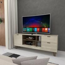 Rack para TV Até 60 Polegadas Oklahoma 1 Porta 2 Gavetas Off White/Carvalho - Pnr Móveis