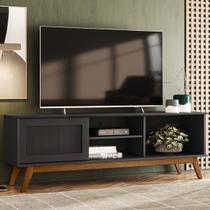 Rack para TV Até 60 Polegadas Panamá 1 Porta Preto - Olivar Móveis