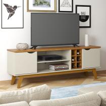Rack para TV até 60 Polegadas Prism 1.8 Patrimar Off White Cumaru