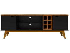Rack para TV até 60 Polegadas Prism 1.8 Patrimar Preto Acetinado Acetinado Cumaru