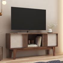 Rack para TV Até 60 Polegadas Ripado Wengue/Petra - Decibal