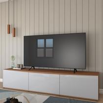 Rack para TV Até 60 Polegadas Soul 1,80 2 Portas 1 Gaveta Off White/Cedro - Panorama Móveis