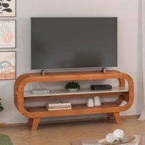Rack para TV até 60 Polegadas Theo Cinamomo e Off White 133 cm