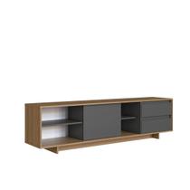 Rack para TV até 65 Polegadas 180cm com Nichos 2 gavetas Linea Mel/Grafite Rack para TV até 65 Polegadas 180cm com Nichos 2 gavetas Linea Mel/Grafite