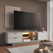 Rack para TV até 65 Polegadas 180cm com Nichos Gavetas e Iluminação em LED Aurora Yescasa Rack para TV até 65 Polegadas 180cm com Nichos Gavetas e Iluminação em LED Aurora Yescasa