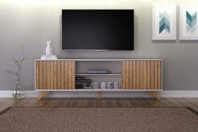 Rack para TV até 65 Polegadas 2 Portas Com Ripado Deslizantes Manaus Valdemóveis Rack para TV até 65 Polegadas 2 Portas Com Ripado Deslizantes Manaus Valdemóveis