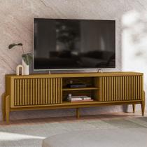 Rack para TV Até 65 Polegadas Citrino 2 Portas 1 Prateleira Cedro - Pnr Móveis