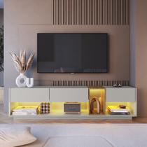 Rack para Tv até 65 Polegadas com 3 Gavetas e 1 Nicho com Iluminação em Led Rgb Ra8001