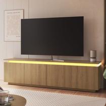 Rack para TV até 65 Polegadas com Iluminação em LED 183.4cm Rabat RL4800 Yescasa Mel Rack para TV até 65 Polegadas com Iluminação em LED 183.4cm Rabat RL4800 Yescasa Mel