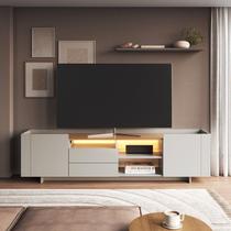 Rack para TV até 65 Polegadas com LED 200cm Monaco Mel e Arenas Rack para TV até 65 Polegadas com LED 200cm Monaco Mel e Arenas