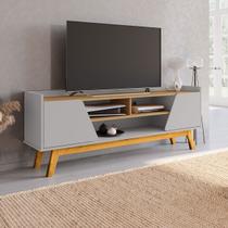 Rack para TV Até 65 Polegadas Mackenzie 2 Portas 1 Prateleira Off White/Cinamomo - Pnr Móveis Rack para TV Até 65 Polegadas Mackenzie 2 Portas 1 Prateleira Off White/Cinamomo - Pnr Móveis