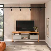 Rack para TV até 70 2 Portas de Correr MDP e MDF Esmeralda Linea Brasil