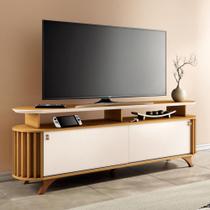 Rack para Tv até 70 Polegadas 2 Portas com Pés Ripado Alba HB Móveis