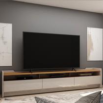 Rack para TV até 70 Polegadas 3 Gavetas 3 Nichos Sublime 220 Gelius Móveis Rack para TV até 70 Polegadas 3 Gavetas 3 Nichos Sublime 220 Gelius Móveis