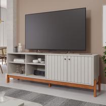 Rack para TV até 70 Polegadas MDF 185cm Holanda Bege Off White/Cinamomo Rack para TV até 70 Polegadas MDF 185cm Holanda Bege Off White/Cinamomo