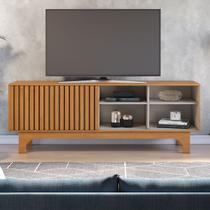 Rack para TV Até 70 Polegadas Sereno Candian 1 Porta Cinamomo/Off White - Jcm Móveis