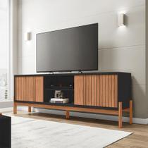 Rack para TV até 72 Polegadas Tannen 2 PT Preto e Freijó Rack para TV até 72 Polegadas Tannen 2 PT Preto e Freijó