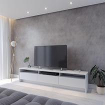 Rack para TV Até 75" 3 Portas Aspen 219 cm - Branco Fosco