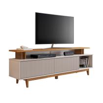 Rack Para Tv Até 75" NT1385 Ripado Off White/Freijó Notável Móveis