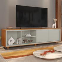 Rack para TV até 75 Polegadas 100% MDF 180cm Delux Branco Naturale/Off White Rack para TV até 75 Polegadas 100% MDF 180cm Delux Branco Naturale/Off White