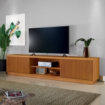 Rack para TV até 75 Polegadas 100% MDF Ripado 2 Portas Logan - Mavaular