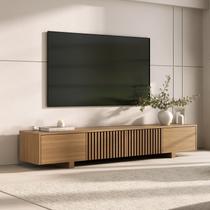 Rack para TV até 75 Polegadas 180cm Portas Ripadas Aruá CabeCasa MadeiraOriginals