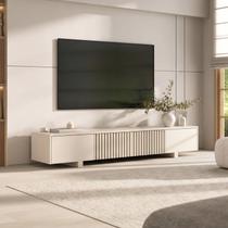 Rack para TV até 75 Polegadas 180cm Portas Ripadas Aruá CabeCasa MadeiraOriginals Rack para TV até 75 Polegadas 180cm Portas Ripadas Aruá CabeCasa MadeiraOriginals