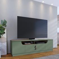 Rack para TV até 75 Polegadas 200cm Santorini Verde Hortelã/Amêndoa Rack para TV até 75 Polegadas 200cm Santorini Verde Hortelã/Amêndoa