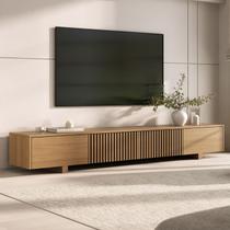 Rack para TV até 75 Polegadas 210cm Portas Ripadas Aruá CabeCasa MadeiraOriginals